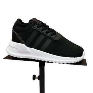 adidas‎ Toddler Boys Slip-on Athletic Sneakers Size 7 Black-White Lightweight